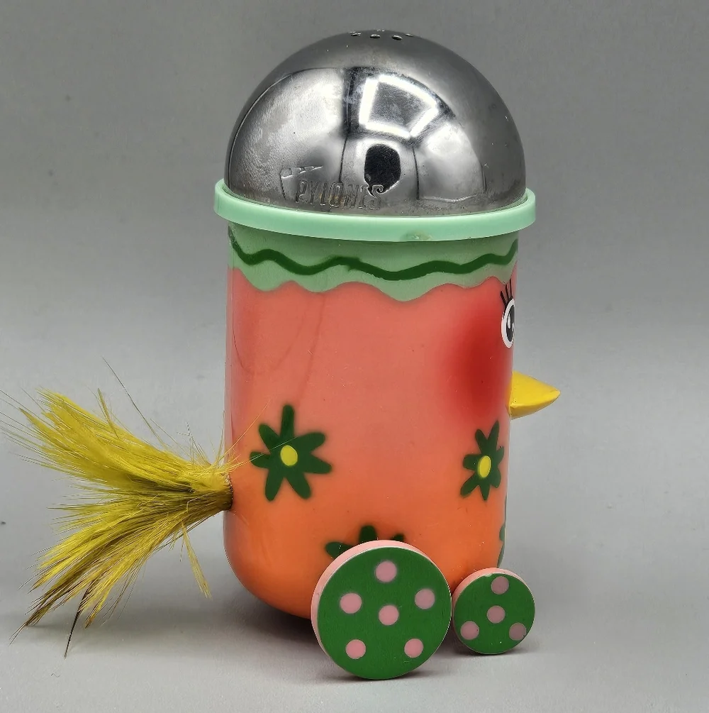 80s Pylones Salt Wind Up Colorful Bold Bird Girly Shaker Feather Boho Bight Flaw